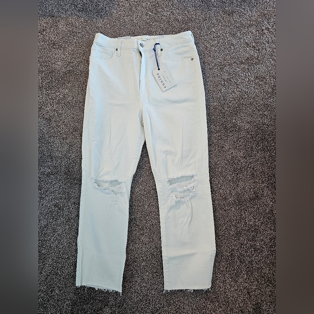 Ally Uktra High Rise straight crop jeans
